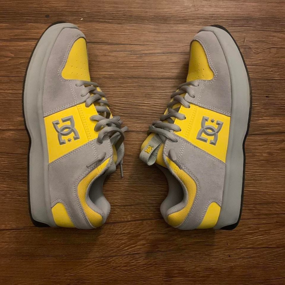 yellow dc skater shoes